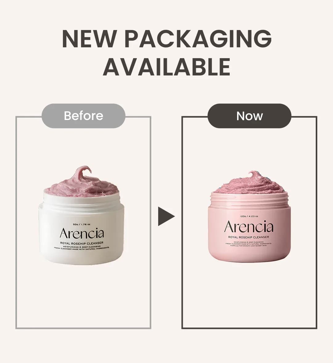 Arencia Fresh Rosehip Rice Mochi Cleanser 120g