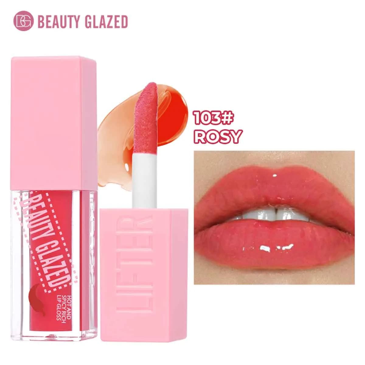 Beauty Glazed Hot & Spicy Rich Lip Gloss 103 Rosy