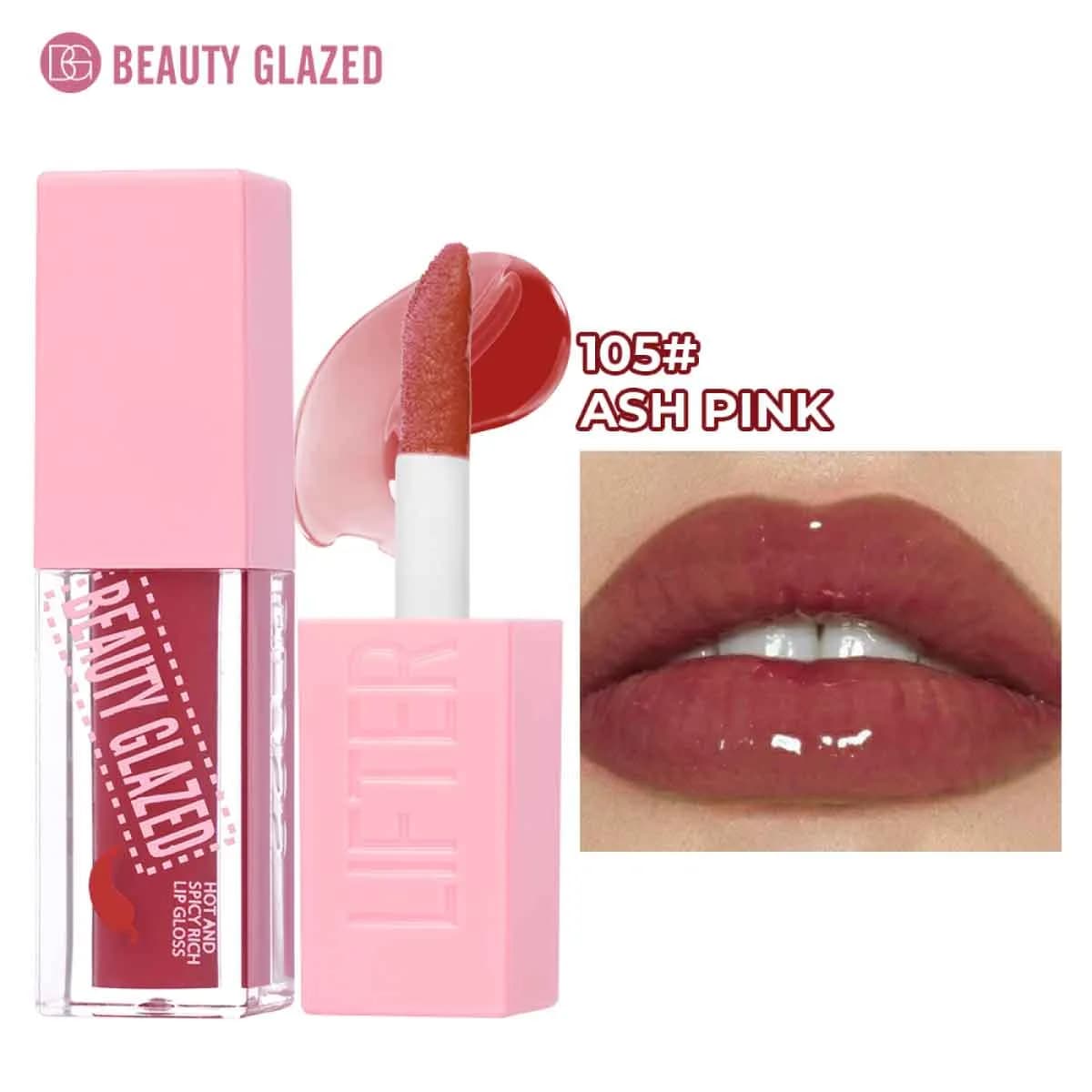 Beauty Glazed Hot & Spicy Rich Lip Gloss 105 Ash Pink