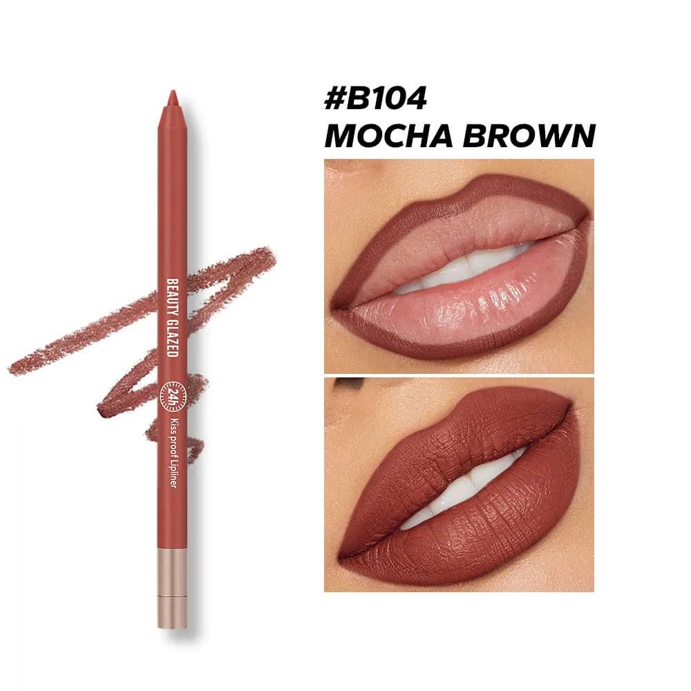 Beauty Glazed Lively Waterproof & Long Lasting Lip Liner - B104 Mocha Brown