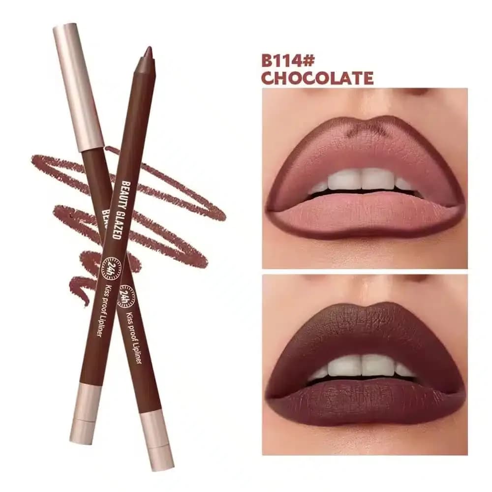 Beauty Glazed Lively Waterproof & Long Lasting Lip Liner - B114 Chocolate