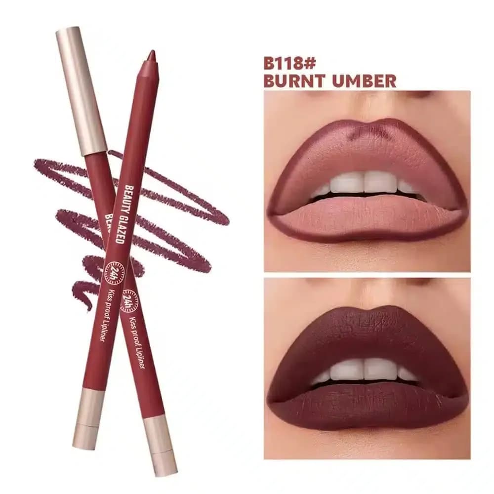 Beauty Glazed Lively Waterproof & Long Lasting Lip Liner - B118 Burnt Umber