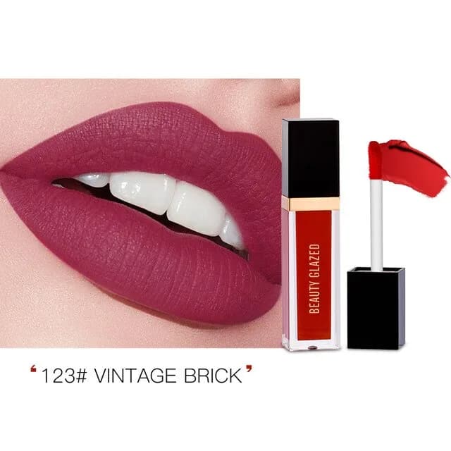 Beauty Glazed Waterproof Liquid Mini Lipstick 123 Vintage Brick