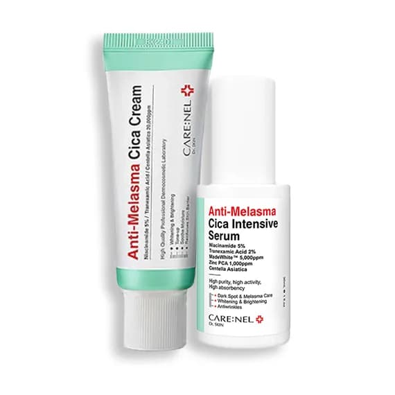 CARE:NEL Anti-Melasma Cica Cream & Serum (40ml+30ml) Combo