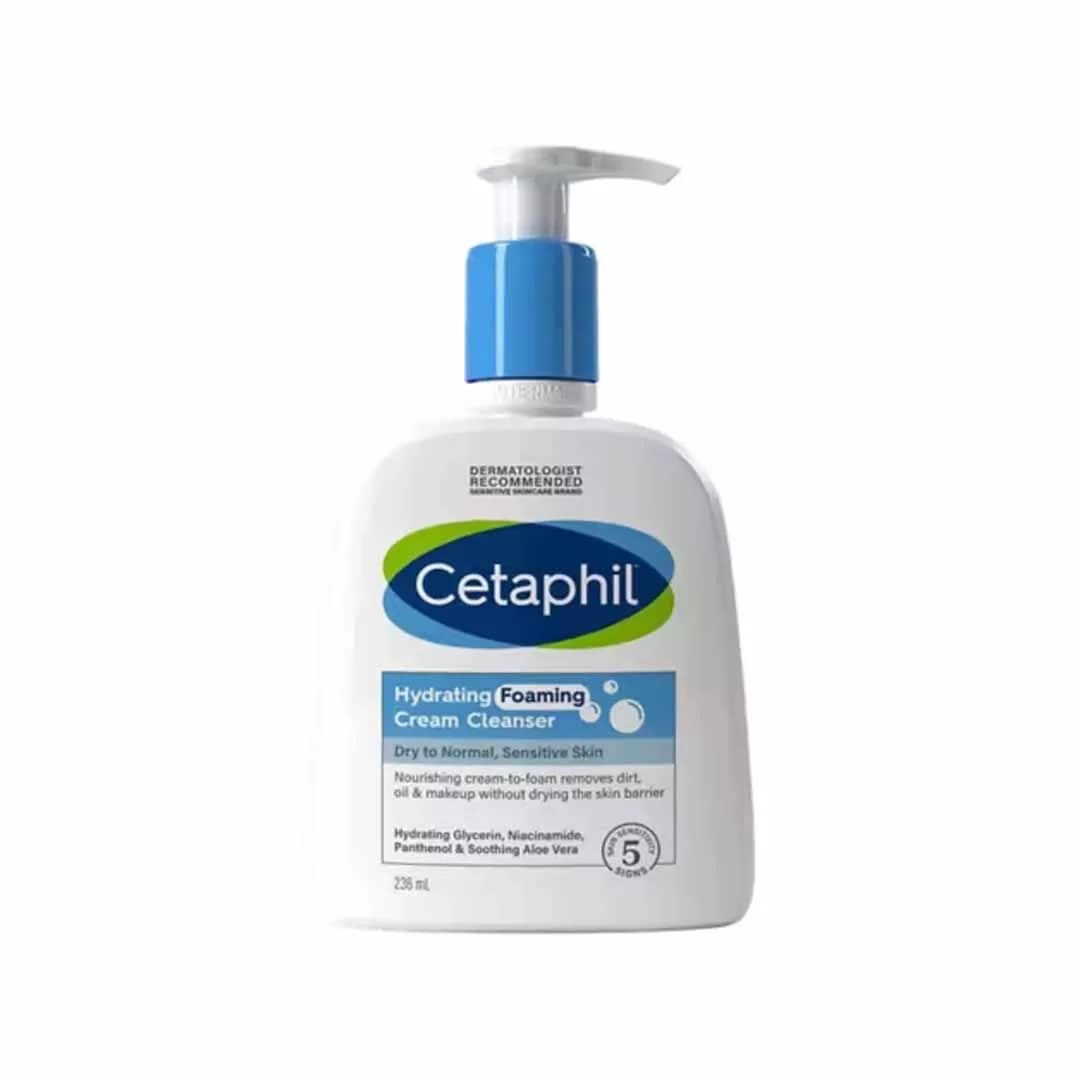 Cetaphil Hydrating Foaming Cream Cleanser For Dry To Normal , Sensitive Skin 236ml