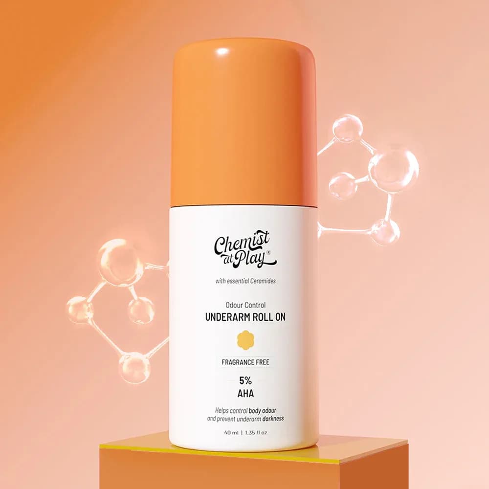 Chemist at Play 5% AHAs + Vitamin C Underarm Roll On - Fragrance Free (40ml)