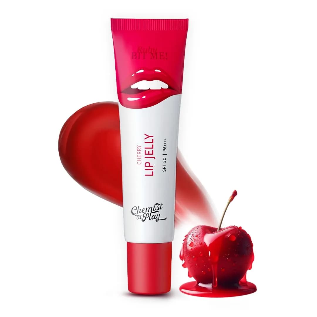 Chemist at Play Ceramides + 2% Kojic Acid Tinted Lip Balm (Cherry) | SPF 50 PA++++ | 10 gm