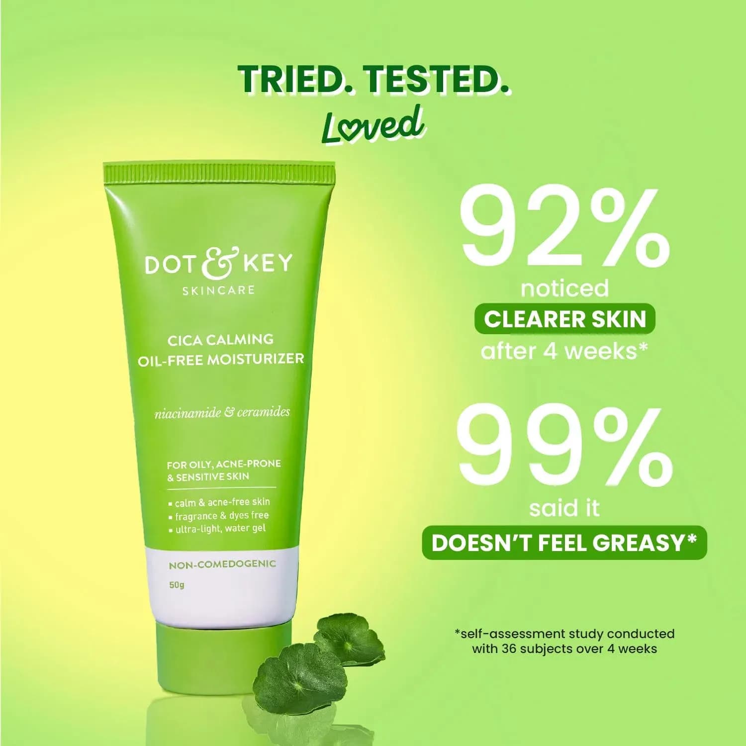 Dot & Key CICA Calming Oil-Free Moisturizer Niacinamide & Ceramides, 50gm