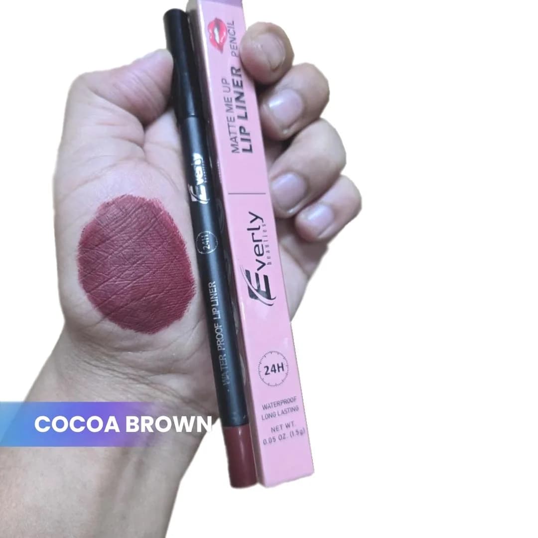 Everly Beauties 24H Waterproof Lip Liner - Cocoa Brown