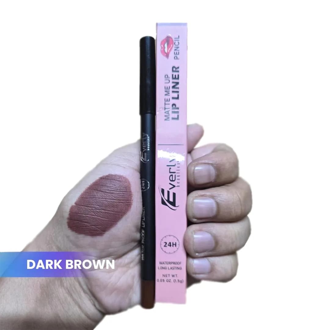 Everly Beauties 24H Waterproof Lip Liner - Dark Brown