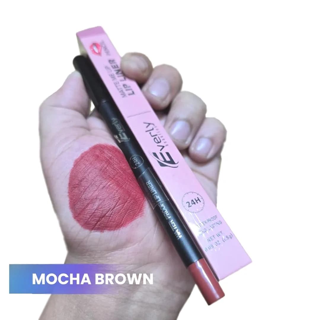 Everly Beauties 24H Waterproof Lip Liner - Mocha Brown
