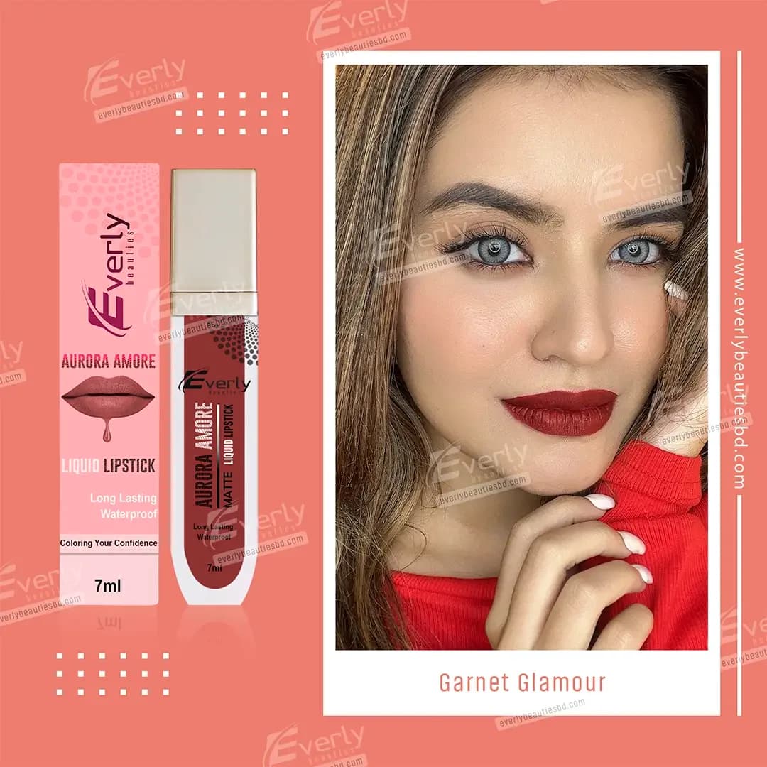 Everly Beauties Aurora Amore Matte Liquid Lipstick (Garnet Glamour)