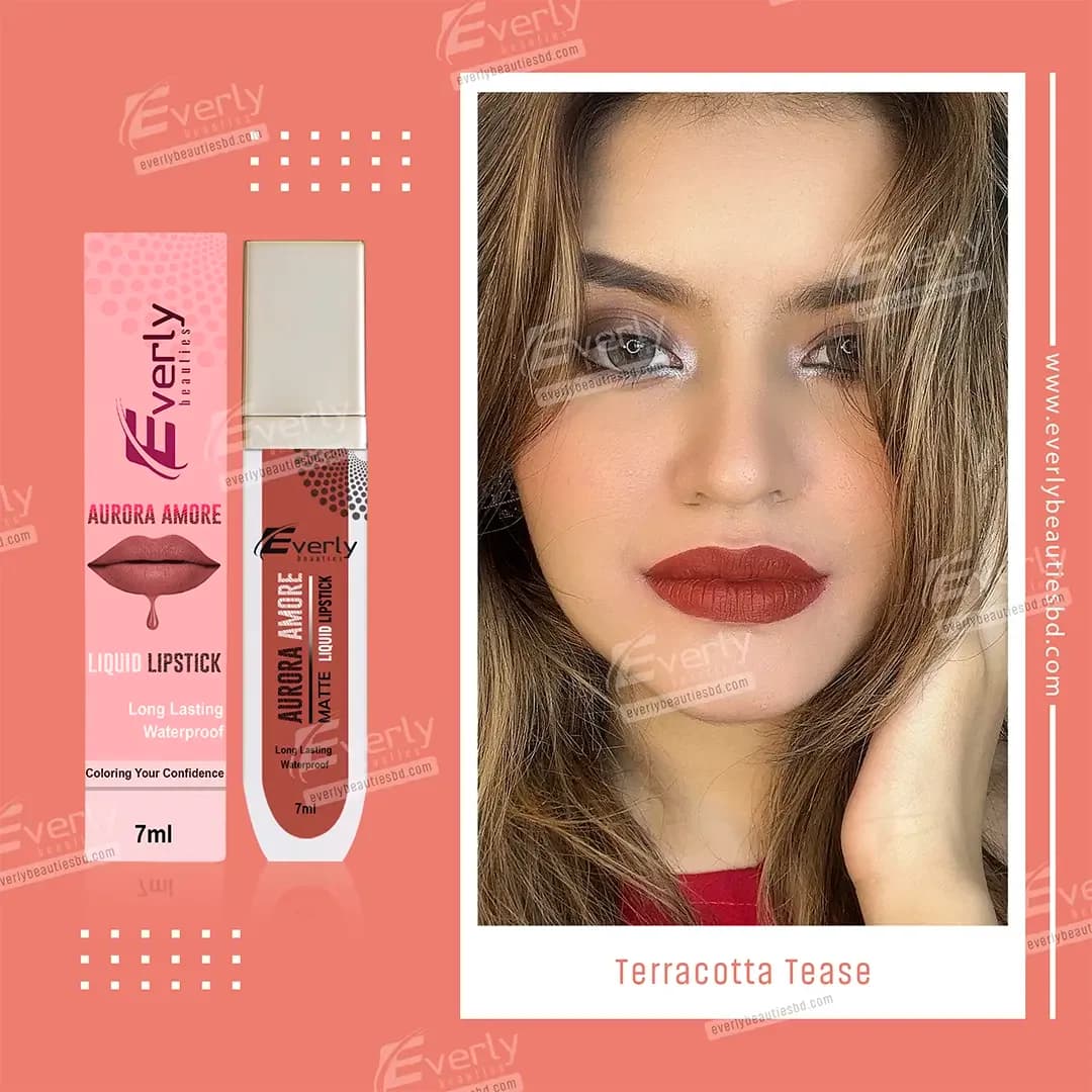 Everly Beauties Aurora Amore Matte Liquid Lipstick -Terracotta Tease