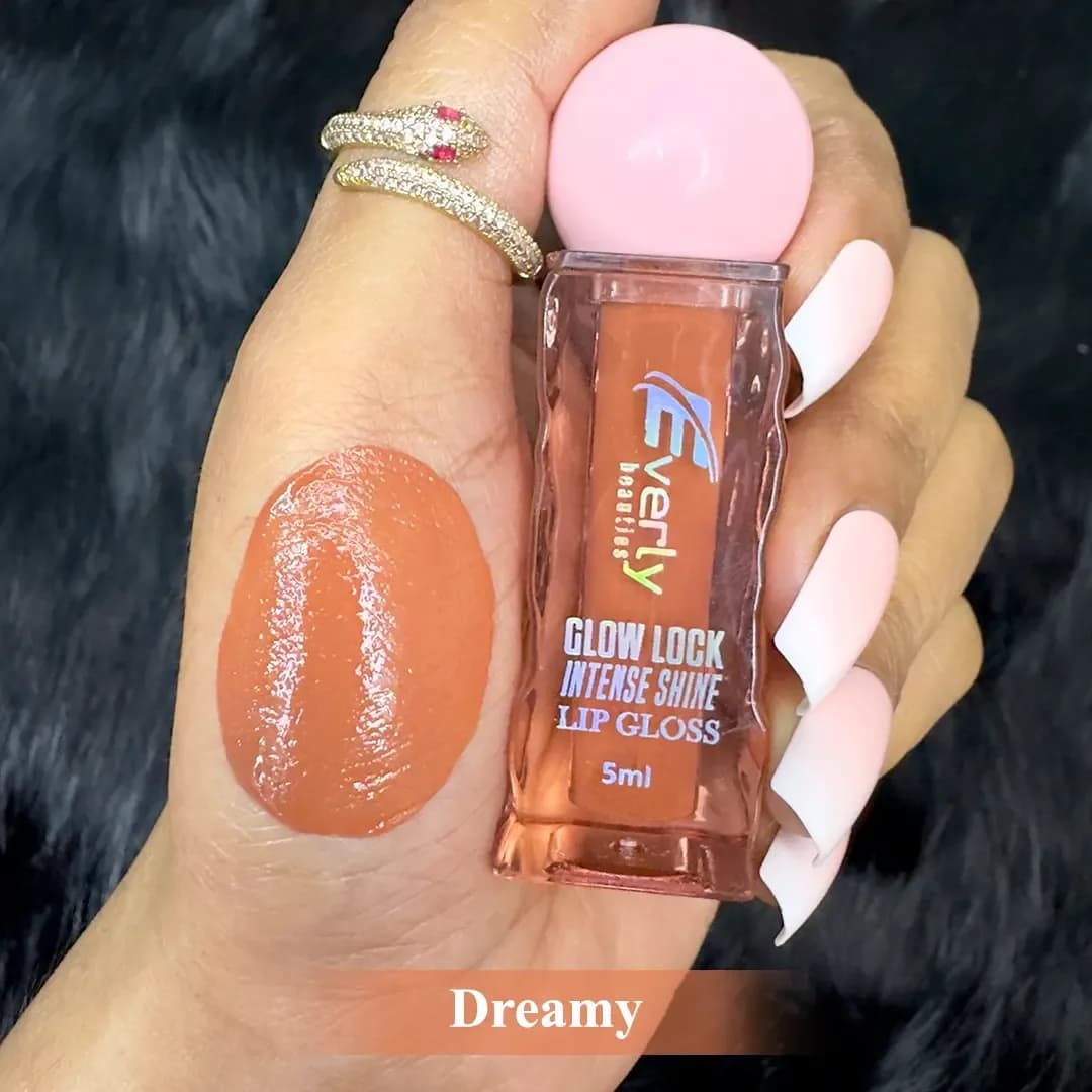 Everly Beauties Glow Lock Intense Shine Lip Gloss (Dreamy)