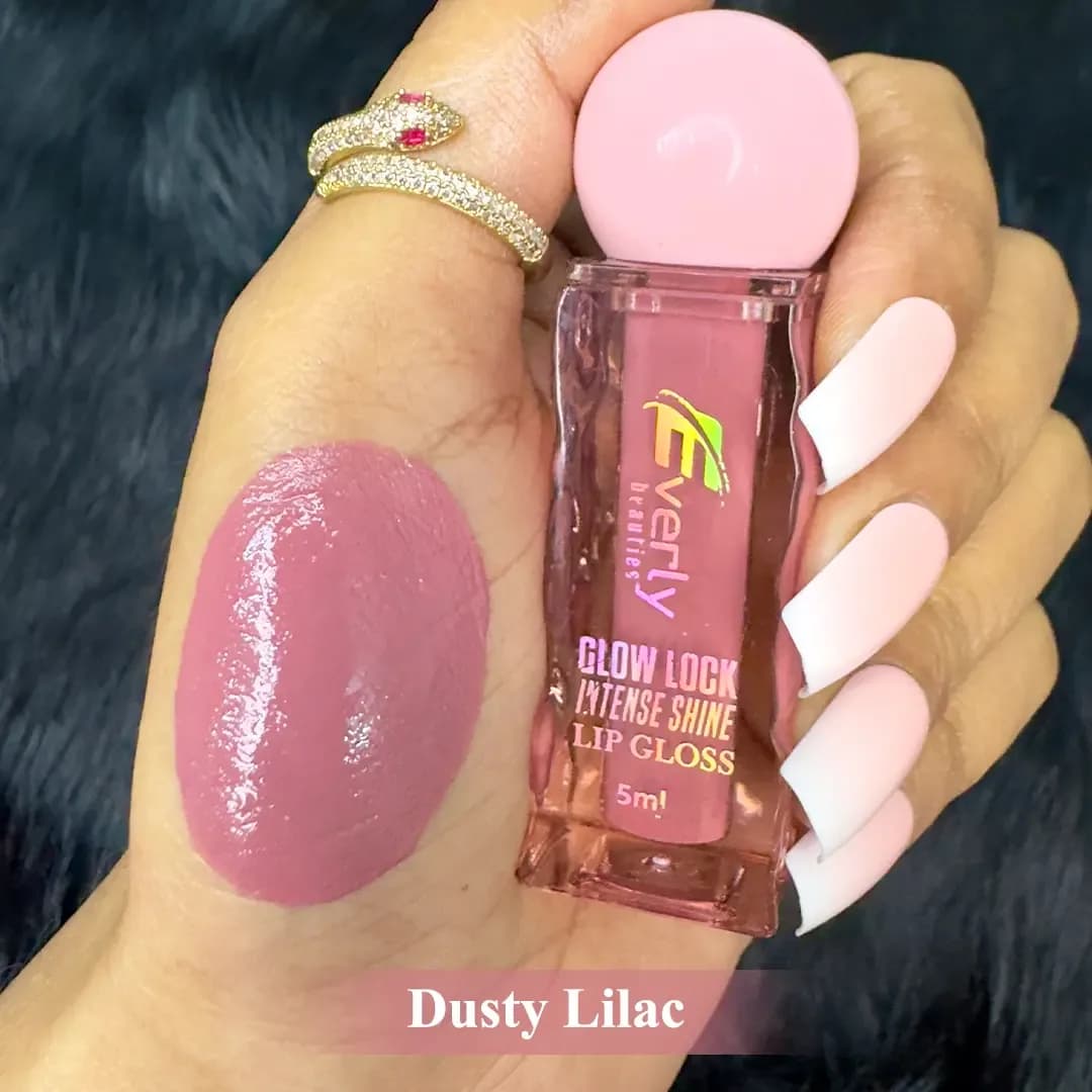 Everly Beauties Glow Lock Intense Shine Lip Gloss (Dusty Lilac)
