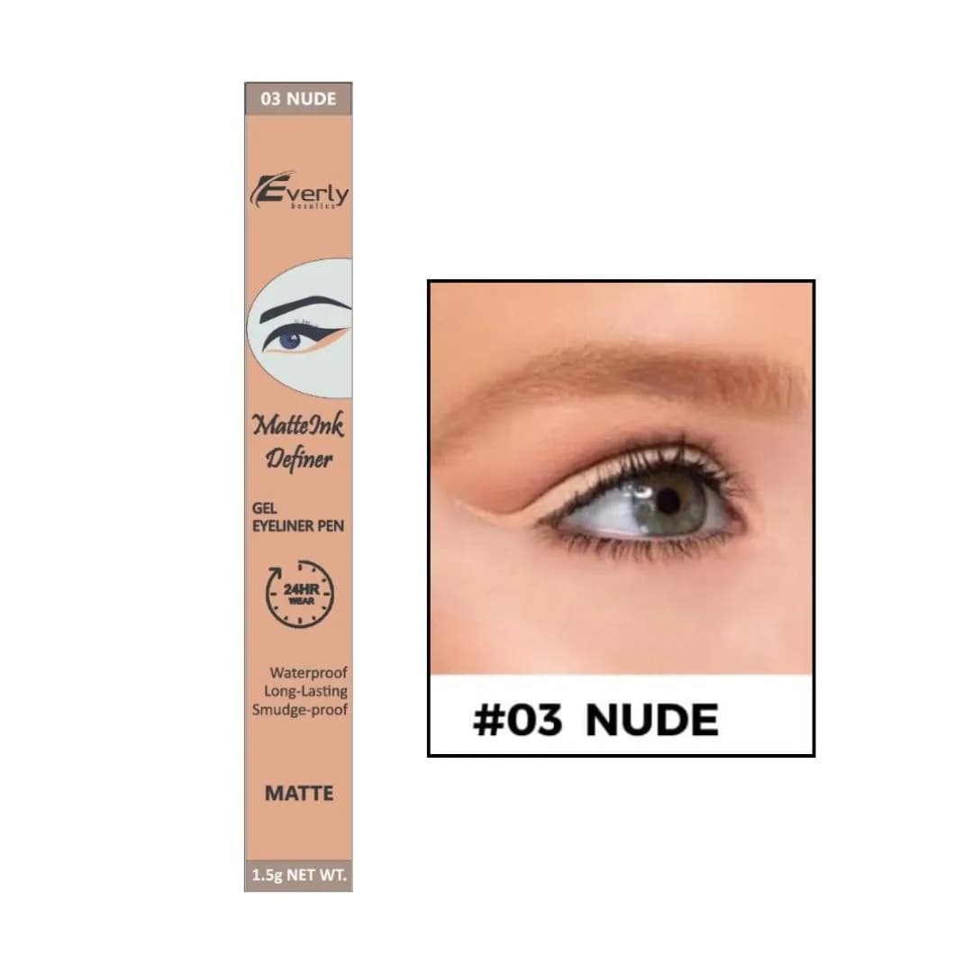 Everly Beauties Matte Ink Definer Waterproof Gel Eyeliner Pen (Nude)