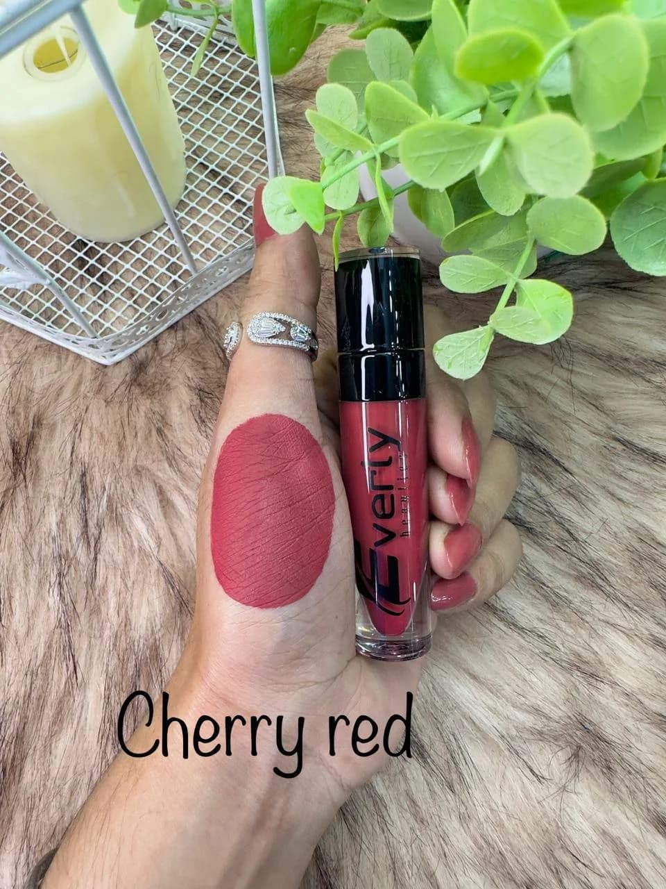 Everly Beauties Matte Liquid Lipstick - Cherry Red
