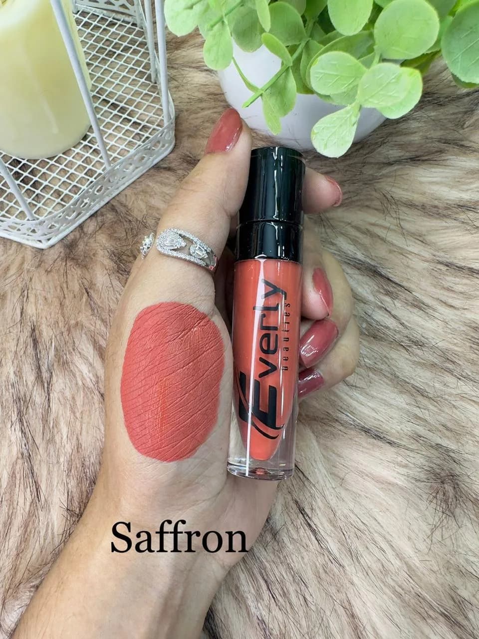 Everly Beauties Matte Liquid Lipstick -Saffron