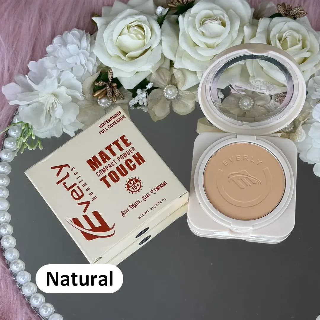 Everly Beauties Matte Touch Compact Powder SPF 15+ (Natural)