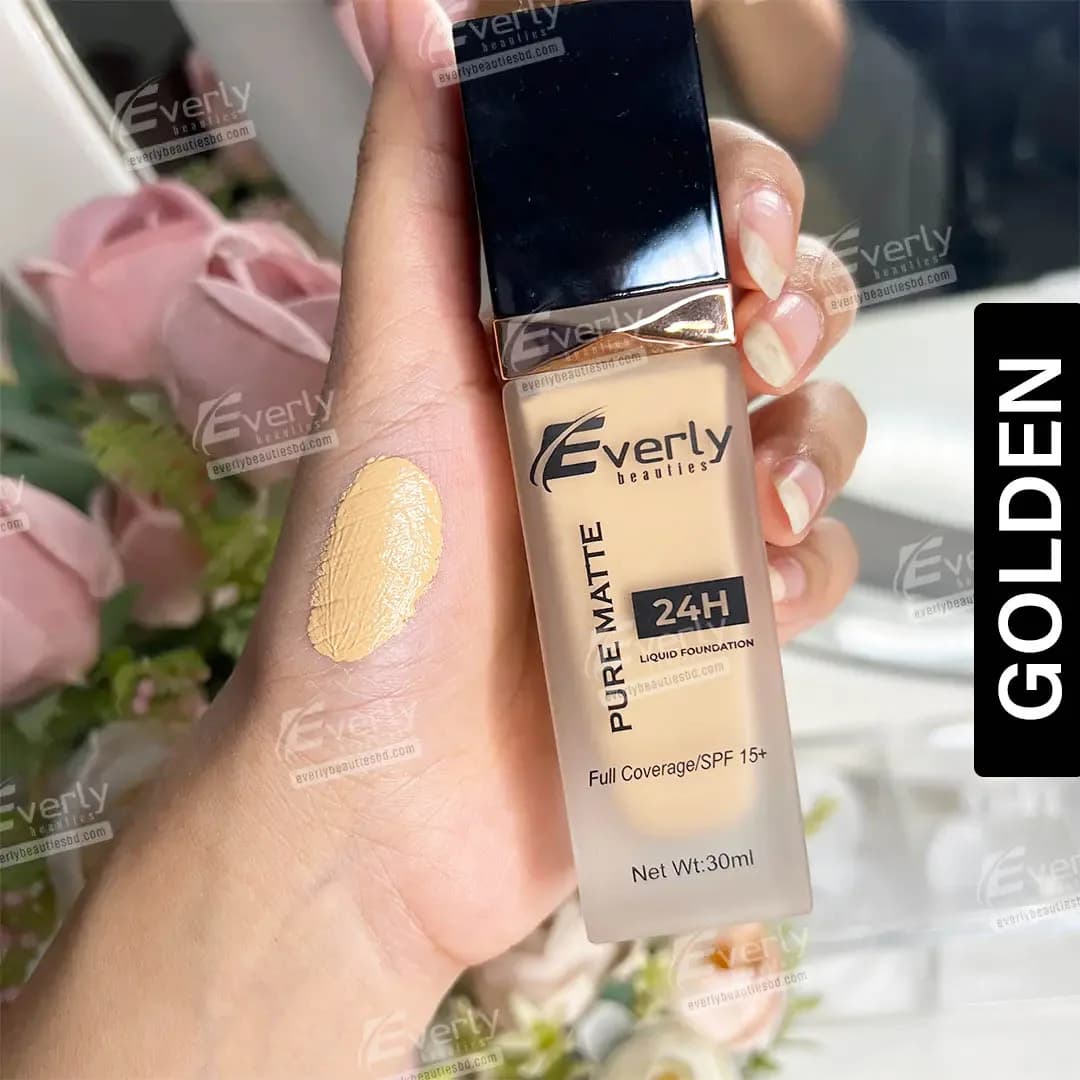 Everly Beauties Pure Matte Full Coverage Foundation - Golden