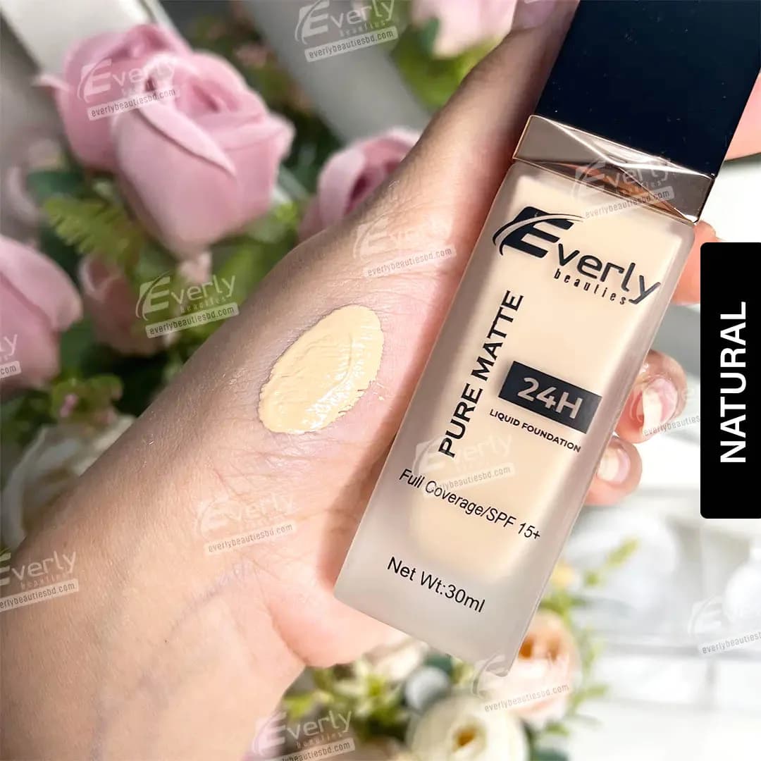 Everly Beauties Pure Matte Full Coverage Foundation - Natural