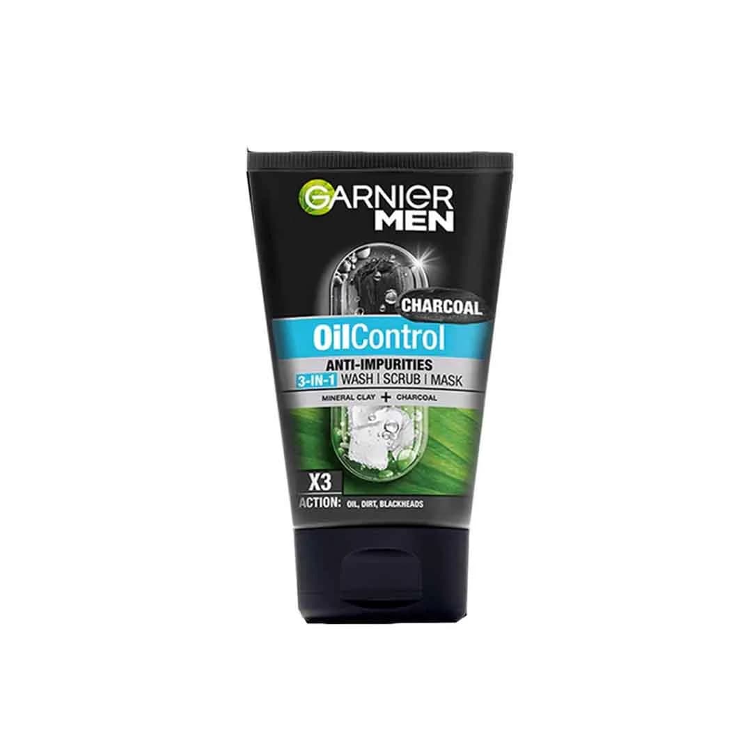 Garnier Men Oil Control 3 In 1 Charcoal Face Wash (Indonesia) 100ml
