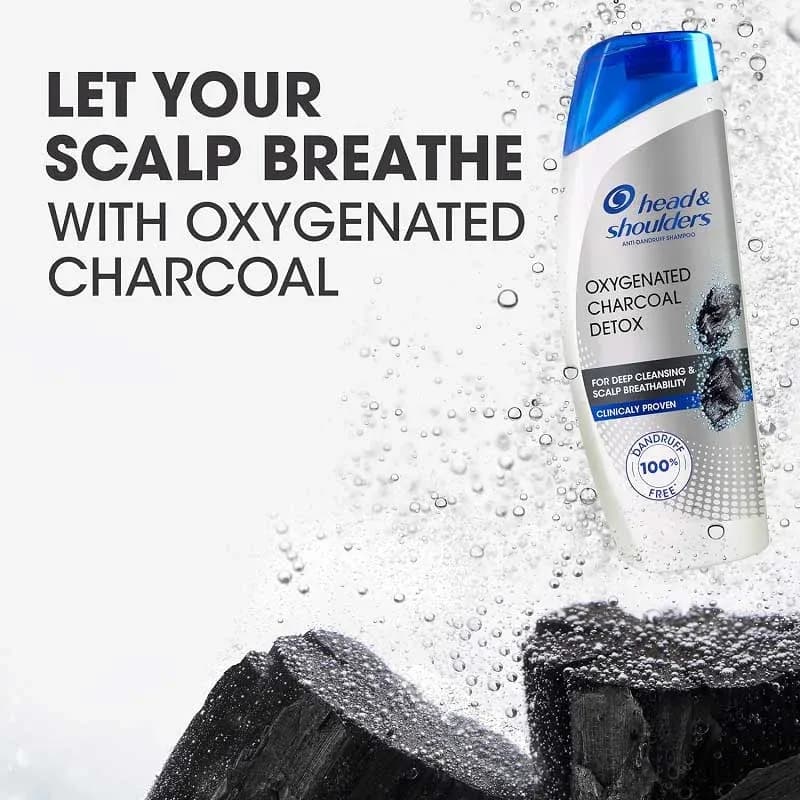 Head & Shoulders Oxygenated Charcoal Detox Anti-Dandruff Shampoo -400ML (UAE)