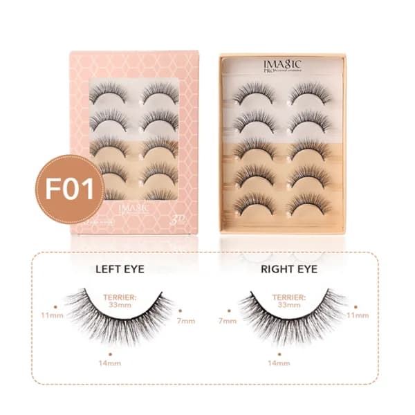 Imagic 5 Pair 3d Fashion Eyelashes #F01