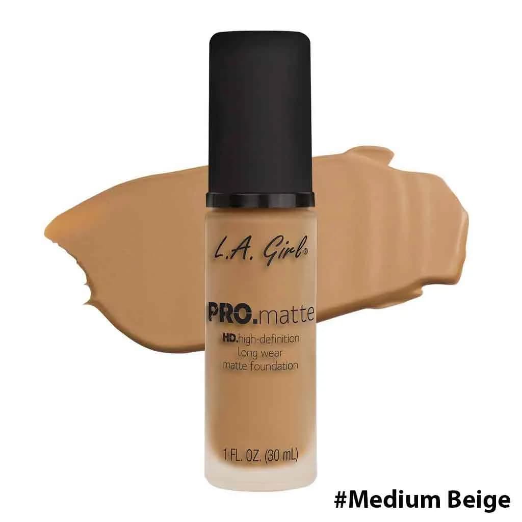 L.A. Girl PRO Matte Foundation -Medium Beige (30ml)