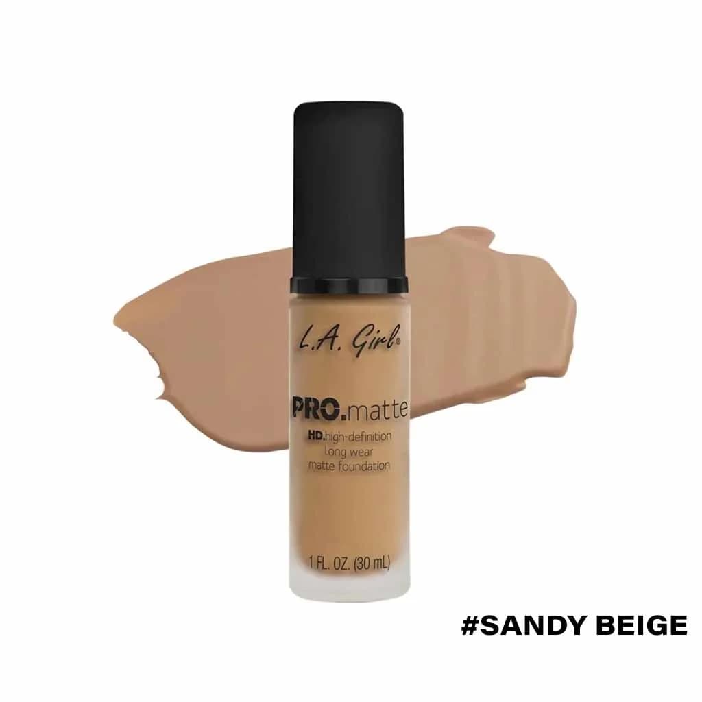 L.A. Girl PRO Matte Foundation - Sandy Beige (30ml)