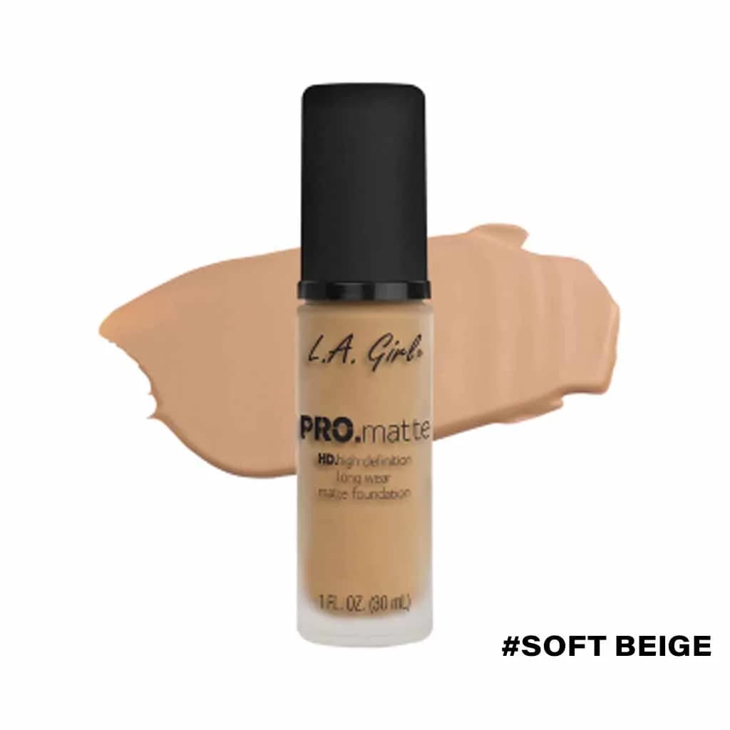 L.A. Girl PRO Matte Foundation - Soft Beige (30ml)