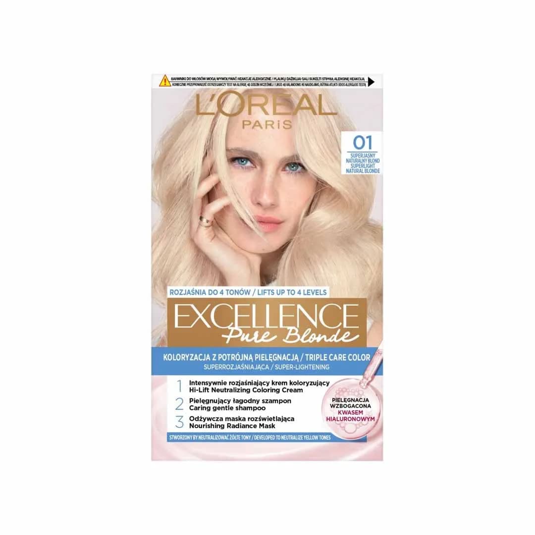 L'Oréal Paris Excellence Pure Blonde permanent hair dye 01 Super Bright Natural Blonde