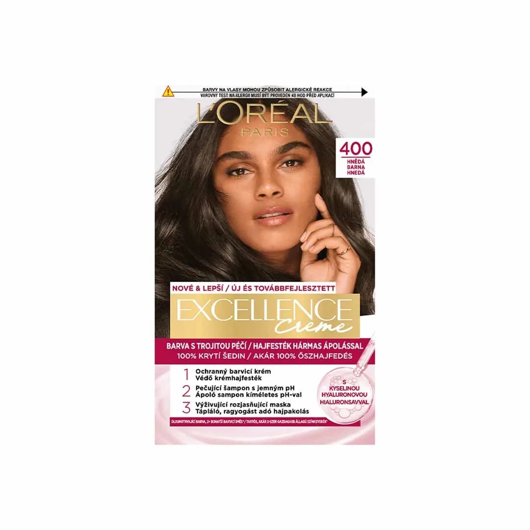 L'Oréal Paris New & Improved Excellence Creme permanent hair dye 400 Brown