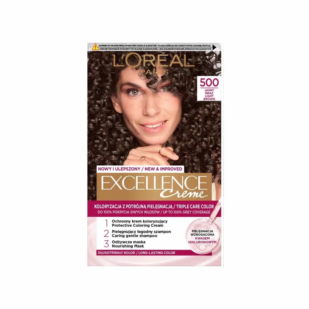 L'Oréal Paris New & Improved Excellence Creme permanent hair dye 500 Light Brown