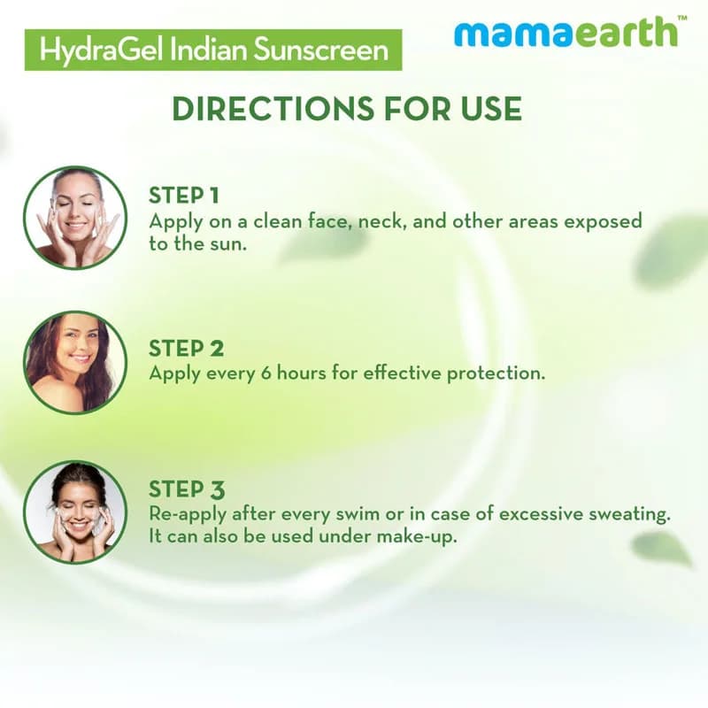 Mamaearth HydraGel Indian Sunscreen with Aloe Vera & Raspberry – 50g