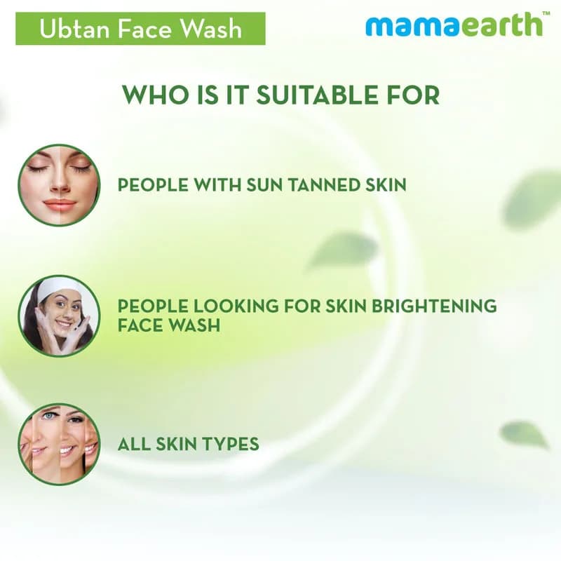 Mamaearth ubtan facewash for tan removal (100ml)