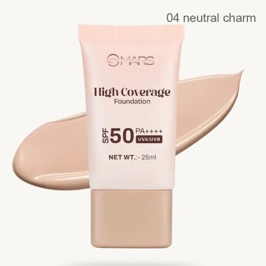 Mars High Coverage Foundation SPF 50PA++++ UVA/UVB 25ml - 04 neutral charm