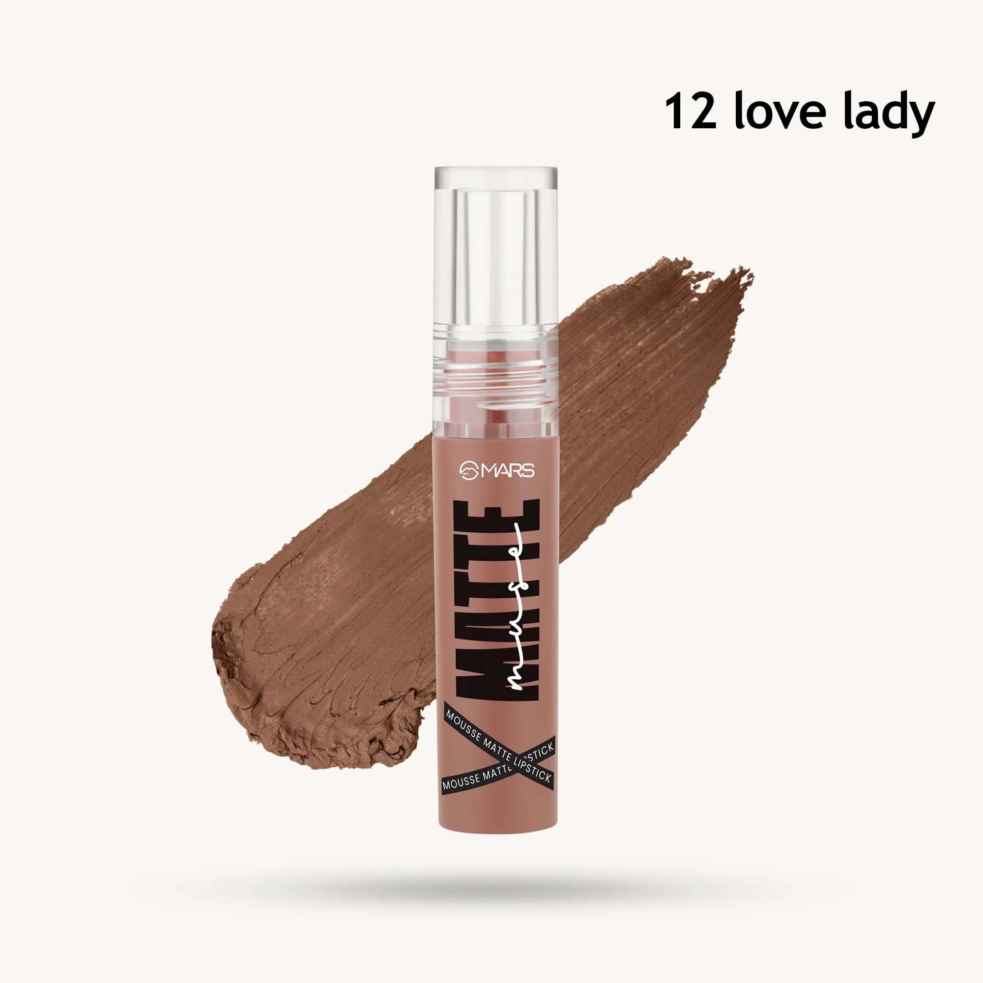 Mars Mousse Matte Lipstick 3ml (12 love lady)