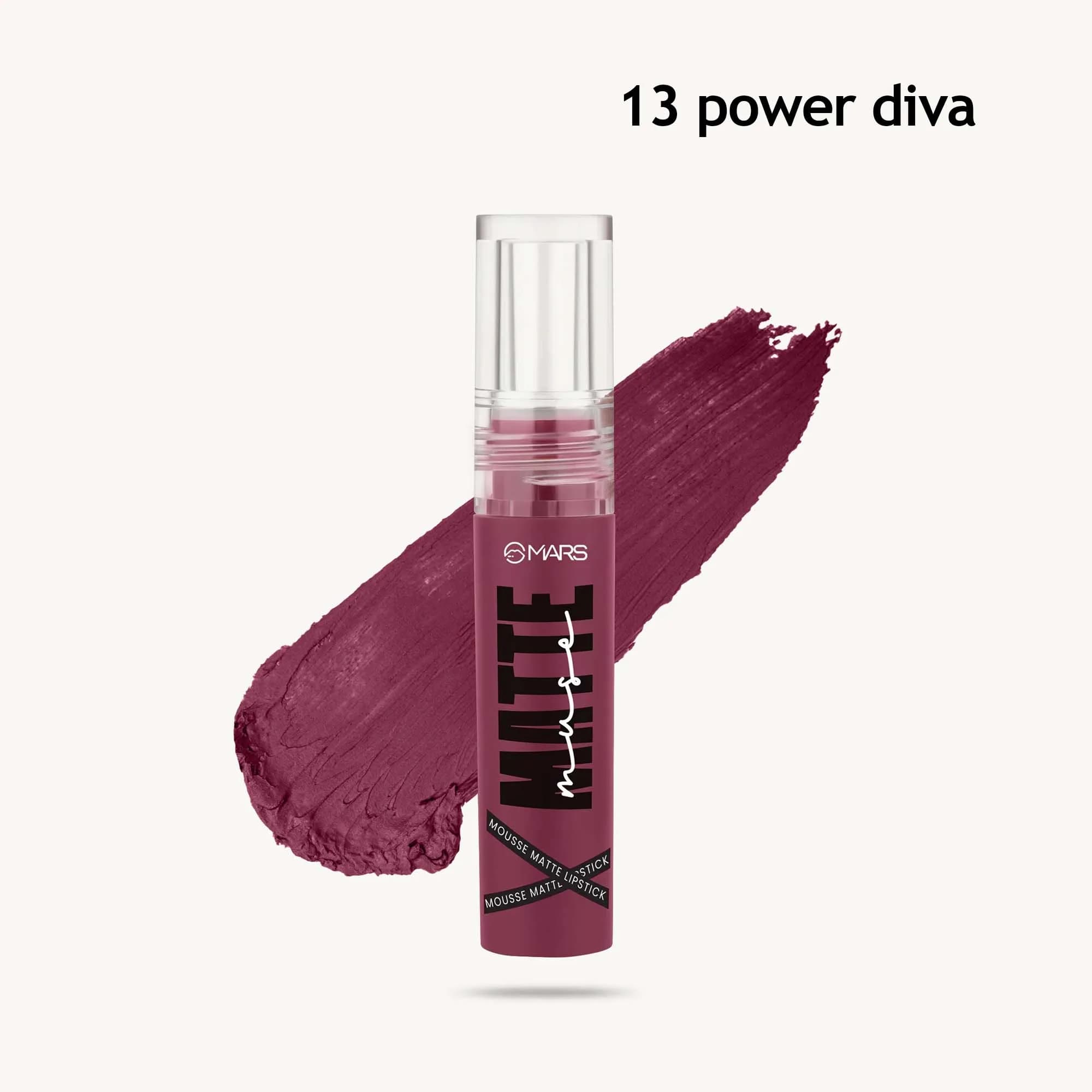 Mars Mousse Matte Lipstick 3ml (13 power diva)
