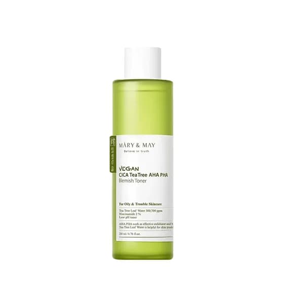 Mary&May Vegan CICA Tea Tree AHA PHA Toner 200ml
