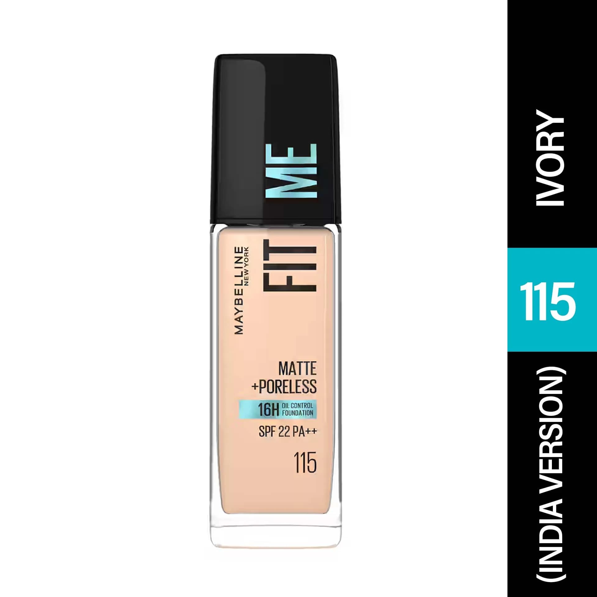 Maybelline Fit Me Matte Poreless Foundatio - 115 Ivory (India Version)