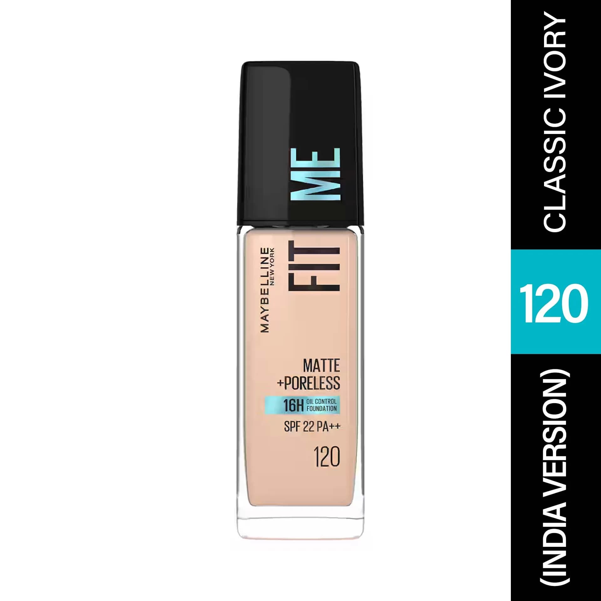 Maybelline Fit Me Matte Poreless Foundatio - 120 Classic Ivory  (India Version)
