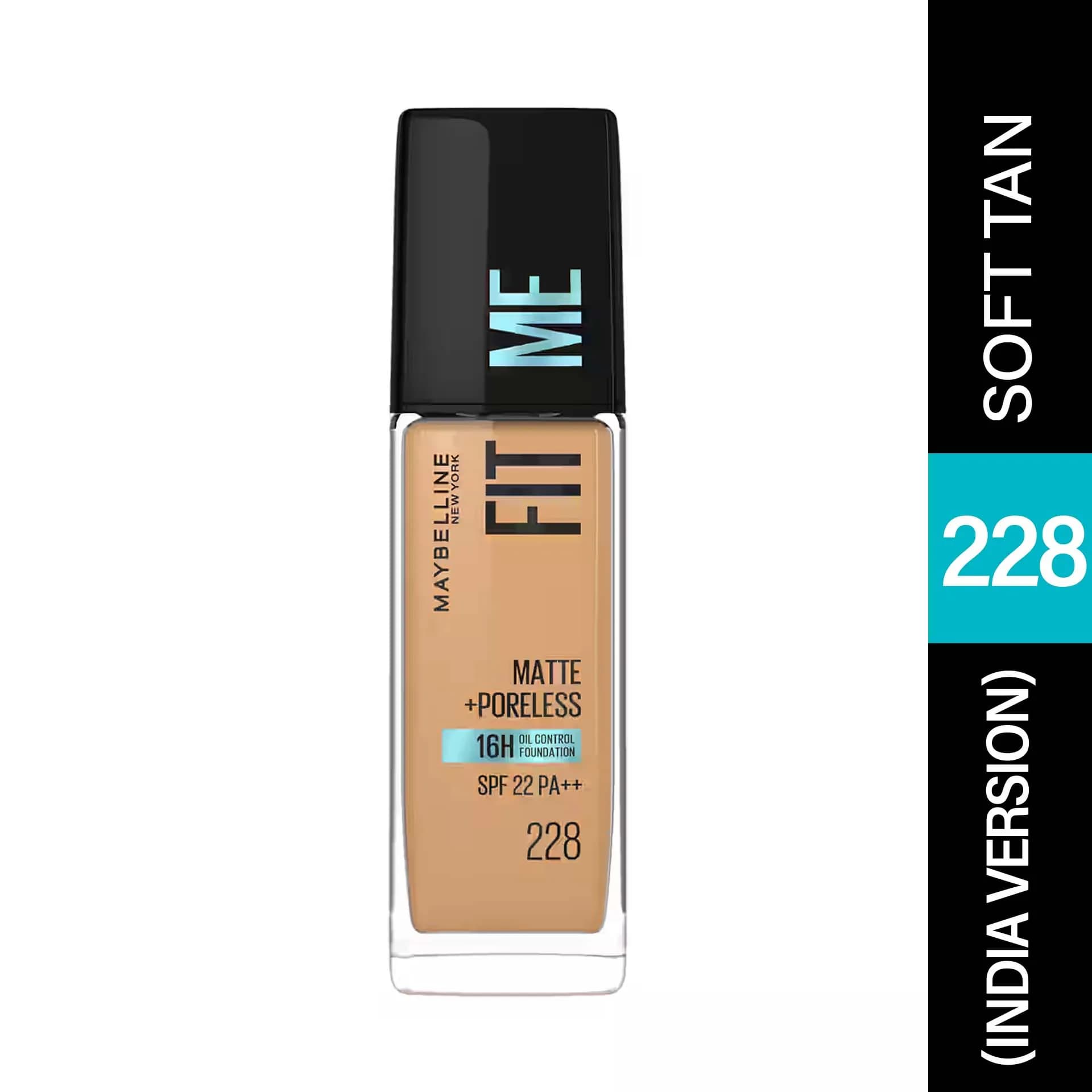 Maybelline Fit Me Matte Poreless Foundatio - 228 Soft Tan (India Version)