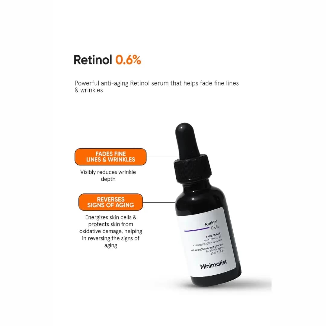 Minimalist 0.6% Retinol Face Serum 30ml