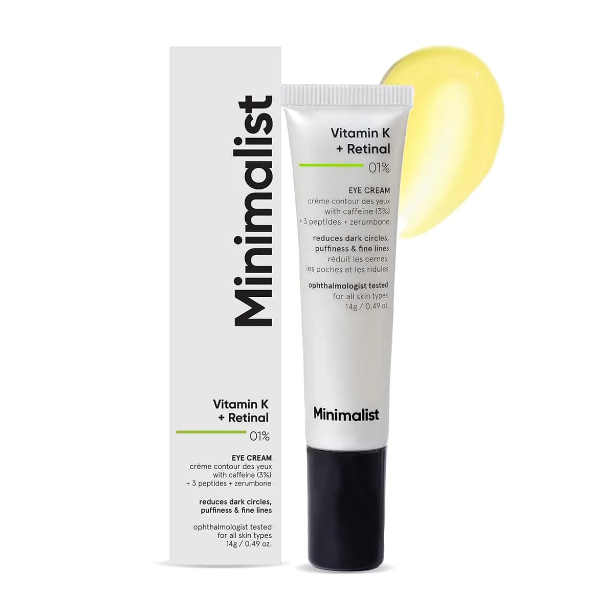 Minimalist Vitamin K + Retinal 01% Under Eye Cream 14gm