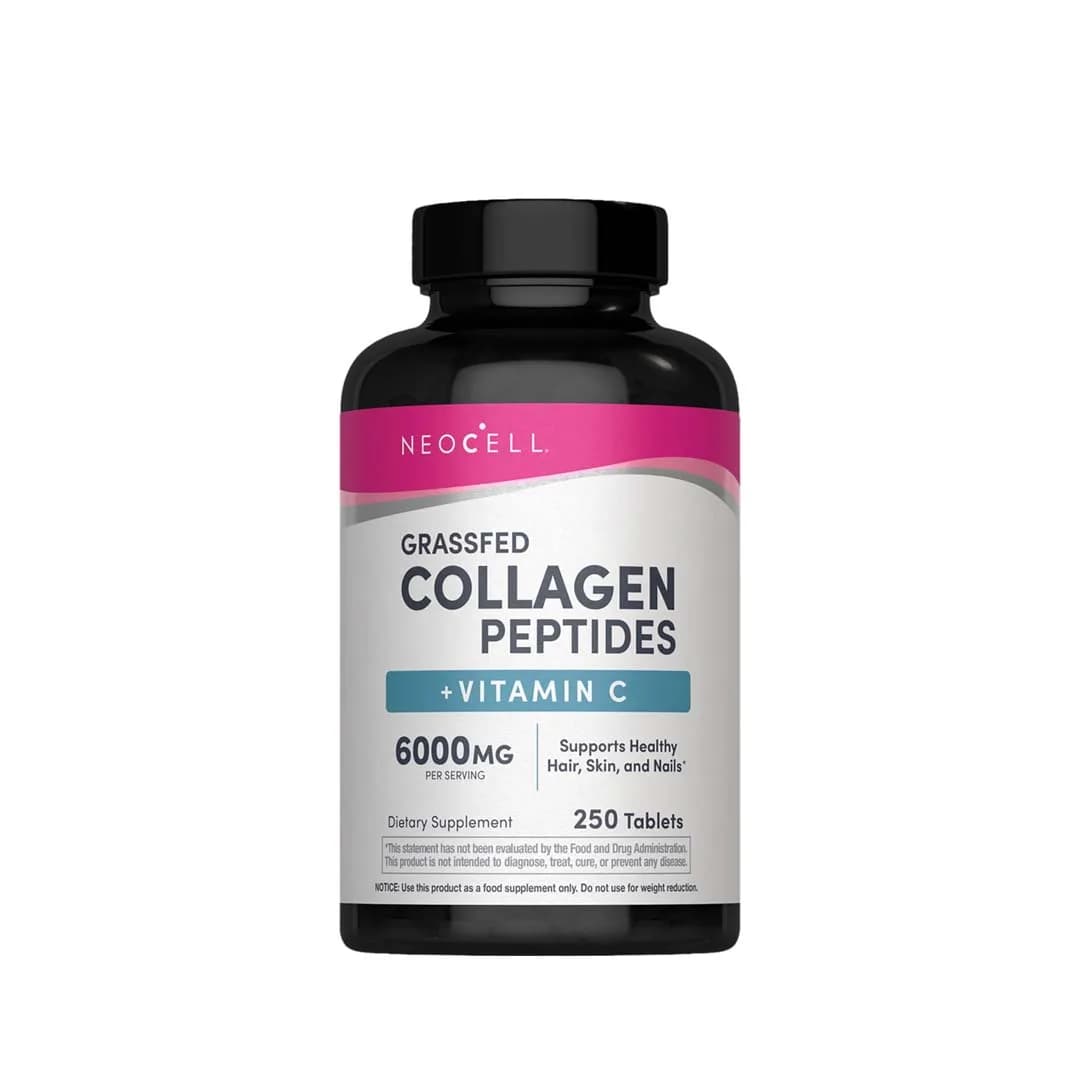 NEOCELL Grassfed Collagen Peptides + Vitamin C, 6000 mg 250Tablet