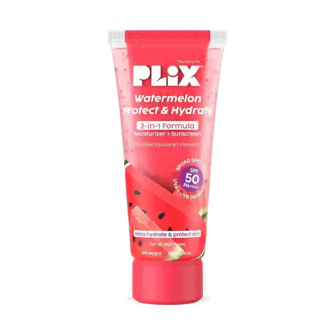 Plix Watermelon Dual Sunscreen 2 in 1 Formula Gel + Sunscreen 50gm
