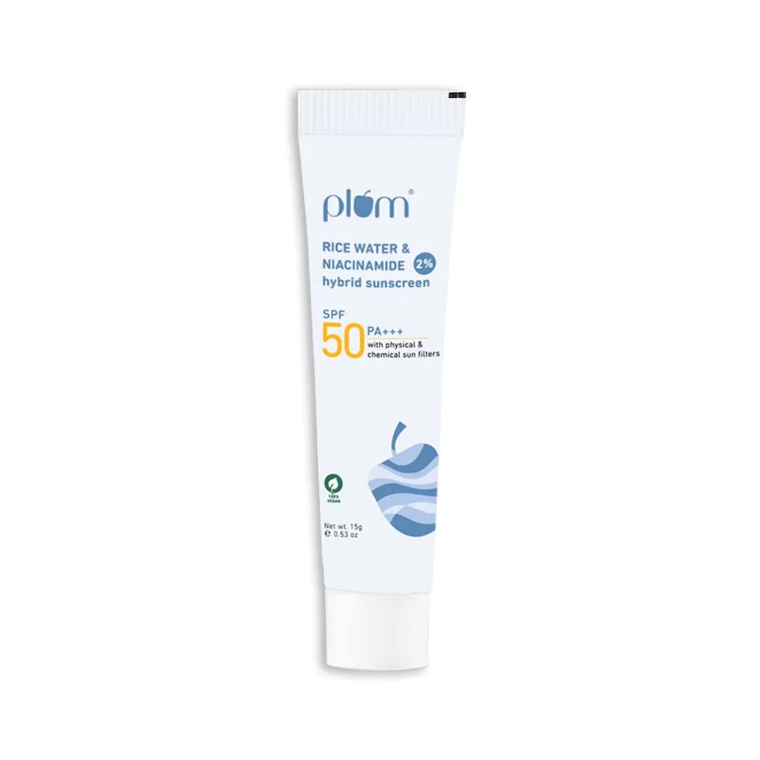 Plum 2% Niacinamide & Rice Water Hybrid Face Sunscreen With SPF 50 PA+++ 50g