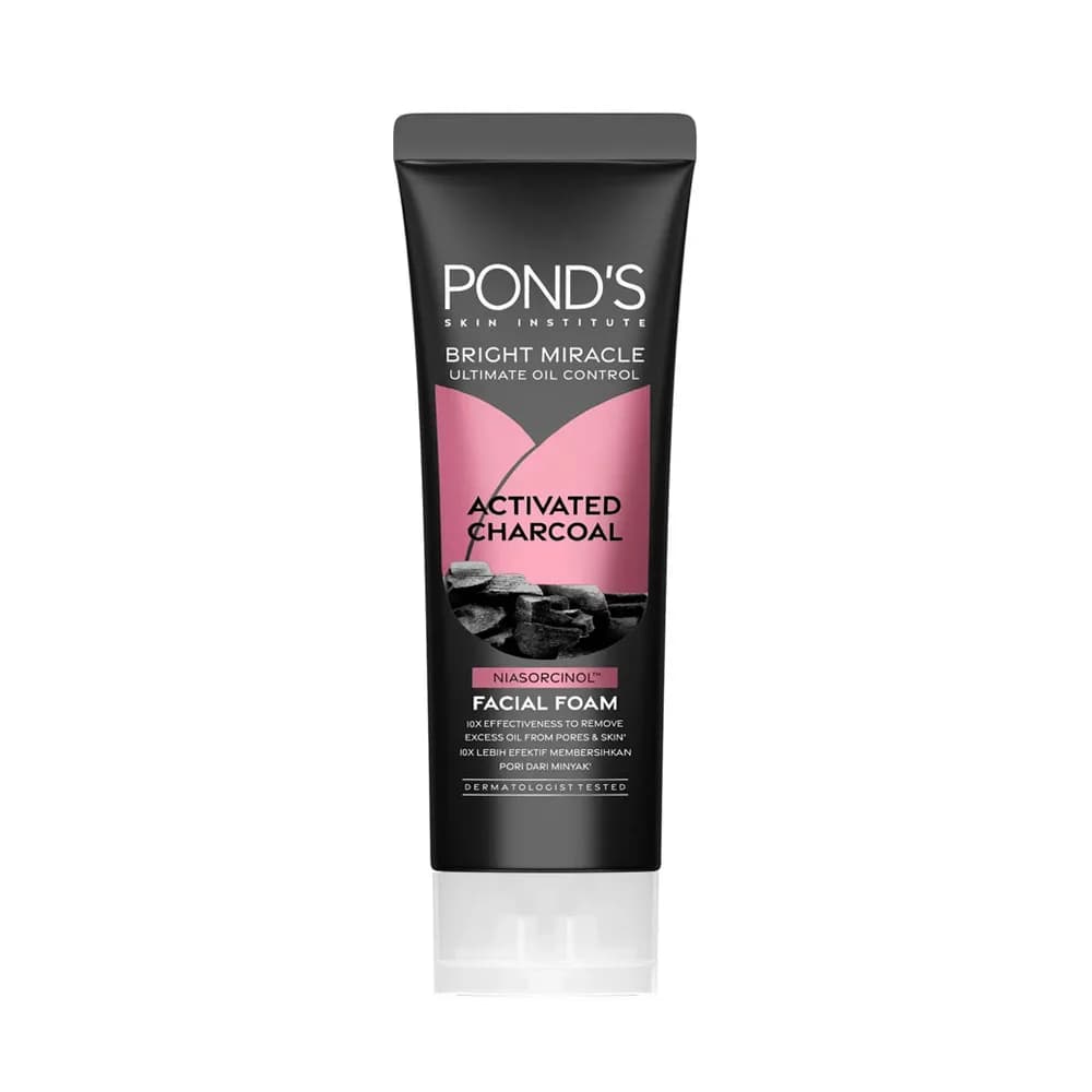 Ponds Bright Miracle Activated Charcoal Niasorcinol Facial Foam 100g