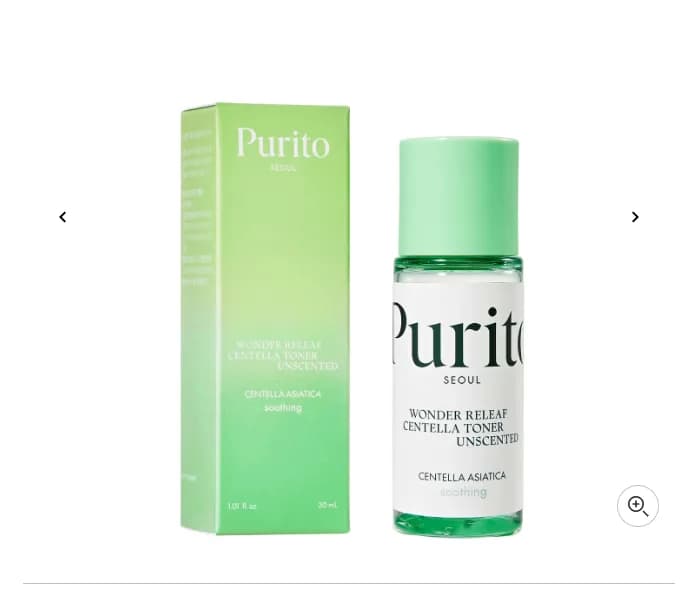 PURITO Wonder Releaf Centella Toner Unscented 30ml mini